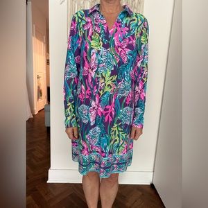 Lilly Pulitzer Pink & Purple Dress Size Large